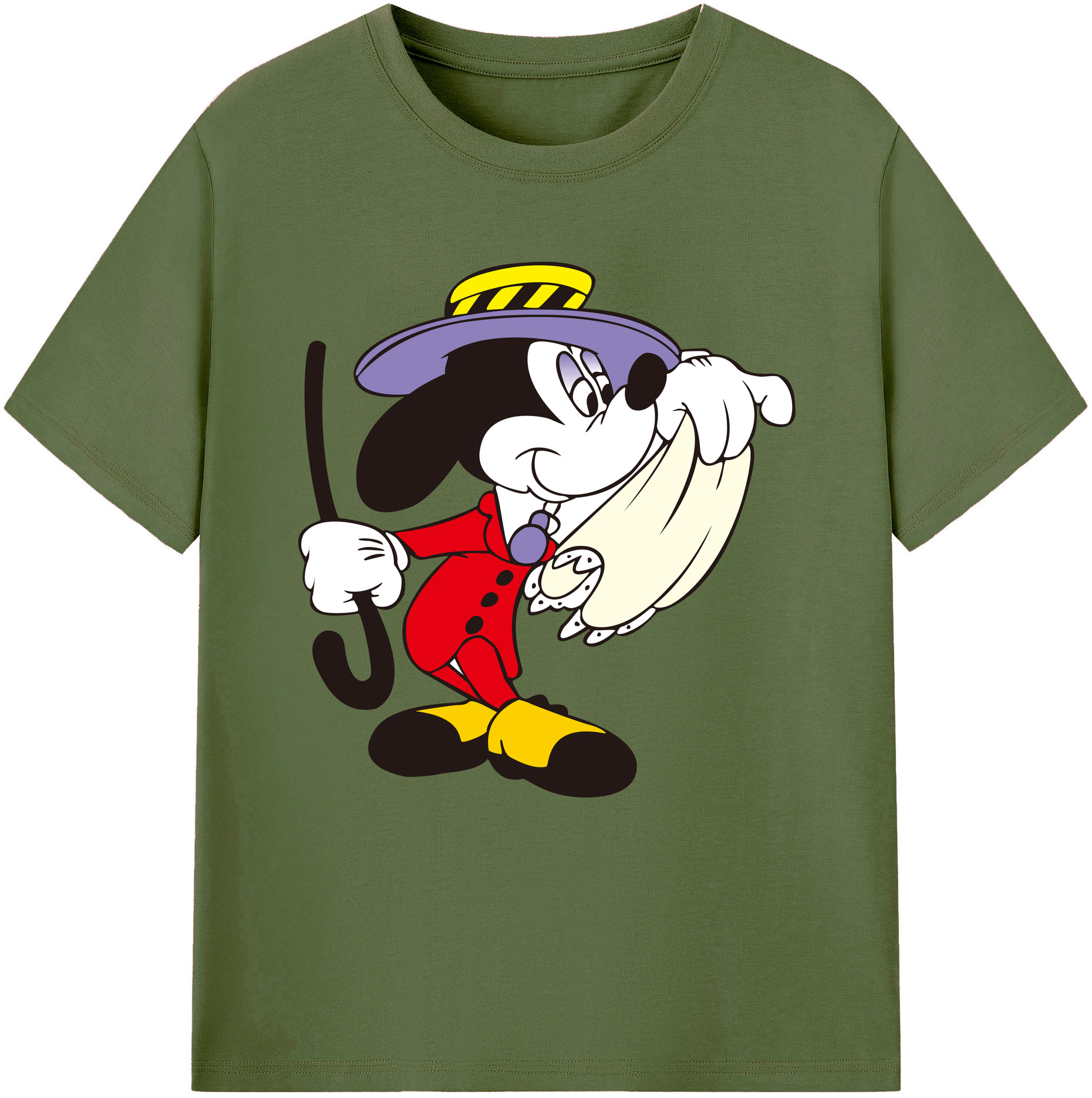 （画像用） ミッキーマウス Mickey Mouse 綿100％半袖Tシャツ（フロントプリント）